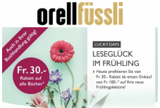 30 Fr. Rabatt f. Bücherkauf ab 100 CHF – Orell Füssli