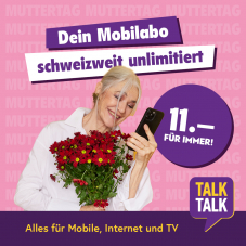 TalkTalk Swiss Flat für CHF 11.- / mit Roaming S für CHF 14.95 - mit lebenslangem Rabatt!