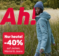 40% auf Jacken, Mäntel und Jeans bei Ackermann – Nur heute – z.B. Tom Tailor Jeans für CHF 35.94.