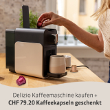 Delizio Kaffeemaschine kaufen + Kaffeekapseln im Wert von CHF 79.20 geschenkt