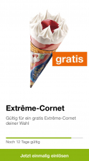 Extreme-Cornet gratis über migrolino App