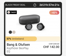 Bang & Olufsen Kopfhörer BeoPlay EQ mit 42% Rabatt bei Twint
