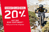 SUNDAY CLUB DEAL - 20% auf das Bike-Sortiment bei Ochsner Sport
