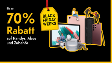 Bis zu 70% auf Handys, Abos und Zubehör, z.B. Sunrise Up Mobile L für 34.50 Franken mit 100 Franken als Gutschein