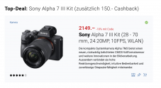 10% Sony Foto-Produkte – bis und mit 27.5.