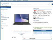Digitec Tagesangebot 18.11.2019 - ASUS ZenBook Flip 15″ UX562FD-A1011T