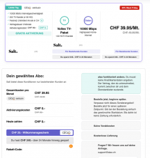 Salt Fibre für 39.95 ohne Aufschaltgebühr
