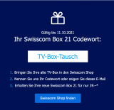 [Abholung] TV-Box Tausch Aktion bei Swisscom