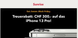 BESTPREIS – 300.- Rabatt aufs iPhone 13 Pro für Sunrisekunden