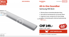 Blick Tagesdeal: All-in-One Soundbar HW-S61A von Samsung