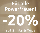Bonprix: 20% Rabatt auf alle Damen Shirts & Tops