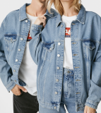 Blaue Unisex Jeansjacke  bei C&A