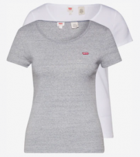 Levi’s 2er Pack Damen T-Shirts Weiss und Grau bei ABOUT YOU