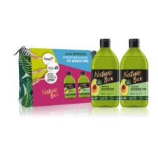 Nature Box Set mit Haarshampoo, Duschgel und Kosmetiktasche für CHF 8.70