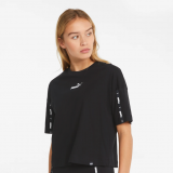 Puma Power Tape Cropped Damen T-Shirt in schwarz, weiss oder rosa für CHF 15.95