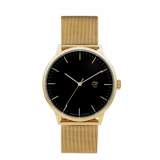 CHPO Nando Uhr (schwarzes Zifferblatt und goldfarbenes Edelstahl Armband) für CHF 32.50 inkl. Versand