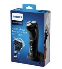 Philips Elektrorasierer S3333/54 100% wasserdicht 3000 Series - 5D-Scherkopf - Schwarz und Gold bei fnac