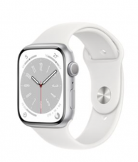 Nur heute: Apple Watch Series 8 GPS, 45 mm Aluminiumgehäuse Silber mit Sportarmband Weiß bei fnac
