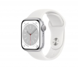 Nur heute: Apple Watch Series 8 GPS, 41 mm Aluminiumgehäuse Silber mit Sportarmband Weiß bei fnac