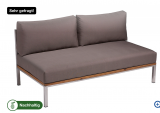 (Abholung) Home and More Sofa Adana mit Edelstahlgestell | 140 × 73 × 75 cm bei Jumbo