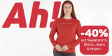 Nur bis 24.00 Uhr: - 40% Rabatt auf Sweatshirts, Shirts, Jeans & Hosen bei Ackermann
