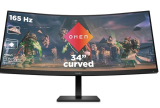 HP OMEN 34c Gaming Monitor - 34 Zoll Bildschirm, WQHD Display, 165Hz bei amazon