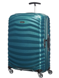 Samsonite Lite-Shock - Spinner M Koffer, mit 4 Rollen, 69 cm, 73 L, Blau bei Amazon