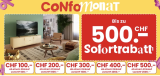 CoNfomonaT! Bis zu CHF 500.- Sofortrabatt bei Conforama. Z. B. Stuhl PAUL Samt grau