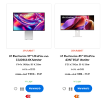 🖥️ LG UltraFine Monitore 40″ 5K2K und 32″ 6K bei DQ Solutions stark reduziert!