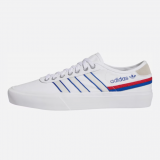 Adidas Sneaker „Delpala“ in weiss mit blauen Streifen für CHF 26.55 (viele Grössen von 36 bis 46 verfügbar)