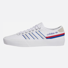 Adidas Sneaker „Delpala“ in weiss mit blauen Streifen für CHF 26.55 (viele Grössen von 36 bis 46 verfügbar)