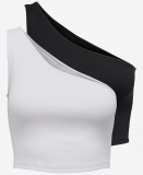ONLY One-shoulder Top Set in schwarz/weiss für CHF 7.90 (Grössen XS bis XL)