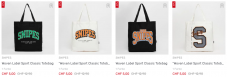 Verschiedene Snipes Shopper-Taschen für nur CHF 5.- inkl. Versand