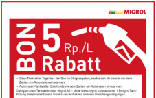 5 Rp./L Treibstoff Rabatt Migrol schweizweit