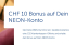CHF 10.- aufs Neon Konto bei Anforderung CSS Offerte via Mail