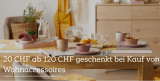 CHF 20.- Rabatt auf Wohnaccessoires ab CHF 120.- bei Mömax