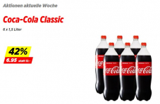 Coca Cola 6 x 1.5l für CHF 6.95 bei Denner.