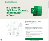Excel-Kurs per E-Mail (1 pro Tag über 20 Tage) CHF 14 Rabatt