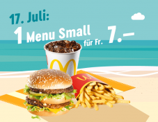 McDonalds Sommerhits – Heute: Menu Small für 7.- CHF