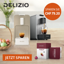 Delizio: Oster-Special - 192 Kapseln geschenkt beim Kauf einer Maschine