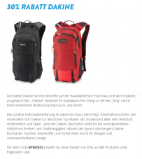 30% auf Dakine