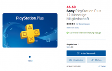 Sony PlaystationPlus 12-Monatige Mitgliedschaft 32% günstiger