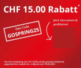 Gonser - CHF 15.- Rabatt ab CHF 50.-