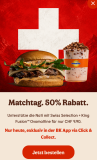 Burger King Schweiz: Swiss Selection Mushroom Le Gruyère + King Fusion Ovomaltine für CHF 9.90
