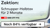 SBB Schnupper-Halbtax für 2 Monate für nur 33.-