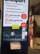 Lokal Zürich: Yallo-Abo mit 60% Rabatt (offline)
