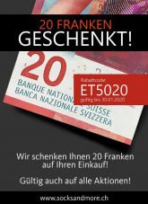 CHF 20 Rabatt ohne MBW bei socksandmore