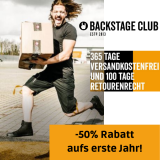 EMP Gutschein für halbe Jahresgebühr im Backstage Club (gratis Versand, 100 Tage Retourenrecht, gratis Goodies)