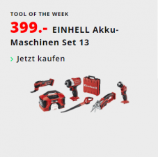 EINHELL Maschinen Set 13 für CHF 399.- auf microspot.ch