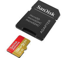 Sandisk Extreme Micro SD 128 GB (ideal for fast 4K video)